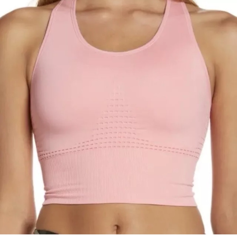 Sweaty Betty Sports Bra Stamina Longline Petal Pink Medium Tank Top SB5077 small